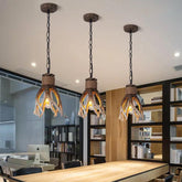 Glass Shade Hanging Chain Pendant Light - Clowas